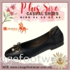 JJ MASTINI Plus Size Comfort Flat Shoes -PS-53-50324- Black Colour Plus Size Shoes