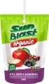 Sunblast Organic 100% Apple Cherry Blackcurrant Juice - Pack 200ml