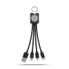 CC26A - CABLEGLOW - LED LIGHT UP LOGO - 3 IN 1 FAST CHARGE Cable