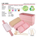 LB 3183 Wheat Straw Bento Box