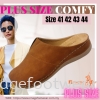 JJ MASTINI Plus Size Comfort Slipper -PS-51-50319- BROWN Colour Plus Size Shoes