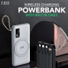 F-810 MULTIPOWER - WIRELESS CHARGING - 4XBUILT IN CABLES - 10000mAh PowerBank