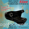 Express Polo PlusSize Women 1 inch Wedges Shoes-SL-0613-BLACK Colour Plus Size Shoes
