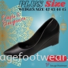 Speedy Rhino Plussize 2.5 inch Casual Slip On Wedges-SR-520036(B)-24 BLACK Colour  Plus Size Shoes