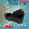 Speedy Rhino Plussize 2.5 inch Casual Slip On Wedges-SR-520036(B)-24 BLACK Colour  Plus Size Shoes