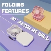 FN02- FOLDABLE PORTABLE MINI FAN - 180 VERTICAL ROTATING Fan & LED Light