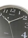 Telesonic Black Dial Silver Plastic Case Quartz Movement Wall Clock Q2637-2 TELESONIC Wall Clocks