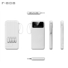 F-808 POWERLINE - POWERBANK WITH 4 DETACHABLE BUILT IN CABLE & MOBILE STAND - 10000mAh PowerBank