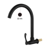 SLINE BLC T22 1113BC Matte Black Wall Sink Tap - 00925A TAPS  SANITARY SLINE