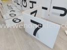 L Shape Acrylic Number Sign Indoor Signage Signage
