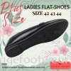 SPEEDY RHINO Plussize Ladies Comfort Flat Shoes -SR-530184(B)-33- BLACK Colour Plus Size Shoes