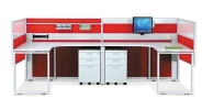 2 Pax U Shape Desking System workstation AIM Desking System Office Workstation