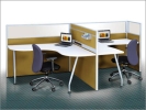 2 Pax T Shape AIM Slim Block System (AIM40-C2-1-SP-SBS) AIM Slim Block System Office Workstation