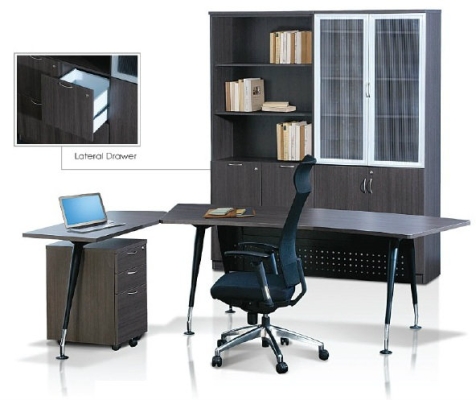 Hanako L shape with side return n high cabinet