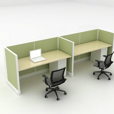 2 cluster of E shape workstation for call centre