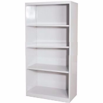 Full height open shelf steel cabinet