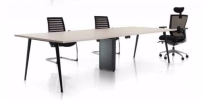 Rectangular meeting table with Nitra black metal leg Meeting table