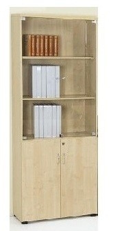 Full colour high cabinet with glass