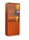 Bookshelf with Glass Door (Full Cherry) Office Filing Cabinet