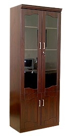 Vonoko high cabinet with glass