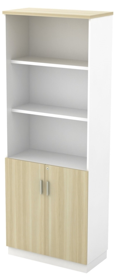 High Open Shelf (3tiers) with Swinging Door Cabinet (AIM21YOD)