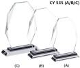 CY 535 (A) Crystal Plaque  Crystal Series Trophy