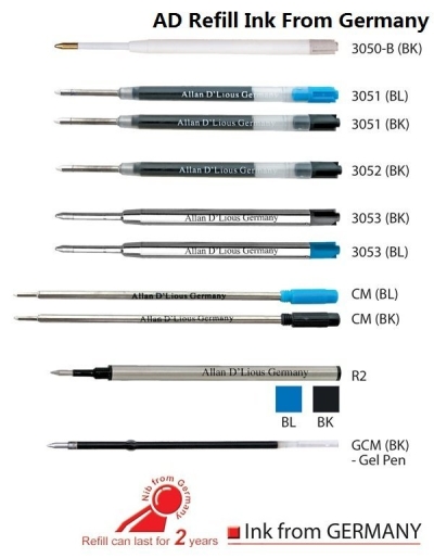 AD REFILL GCM (BK) - GEL PEN