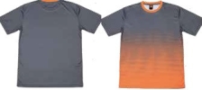 QD 4324 - Dark Grey And Orange Quick Dry Tshirt Oren Sport