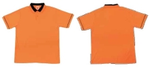 CI 1207 - Orange,Black Cotton Interlock Tshirt Oren Sport