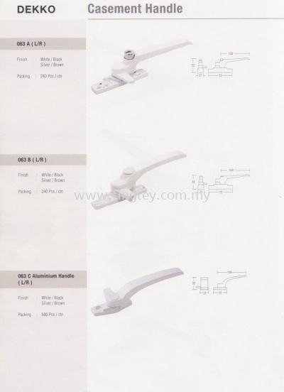 Dekko Casement Handle