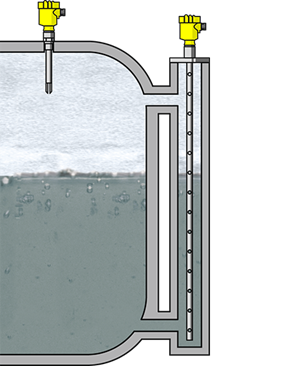 Level measurement and point level detection in the ammonia tank