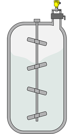 Level measurement during the production of chewing gum base