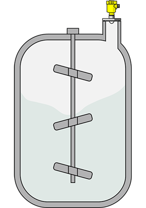 Level measurement in the reaction vessel