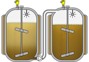 Level measurement in the sugar dissolver vessel