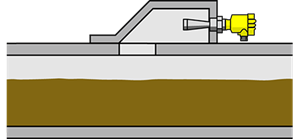 Drilling mud pipe flow measurement