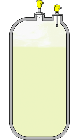 Level measurement and point level detection in hexane storage tank