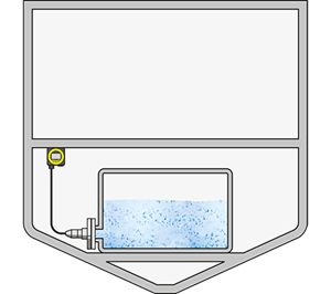 Level measurement in tanks with drinking water