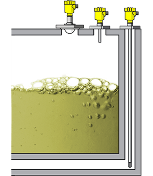 Level measurement and point level detection in a receiving tank