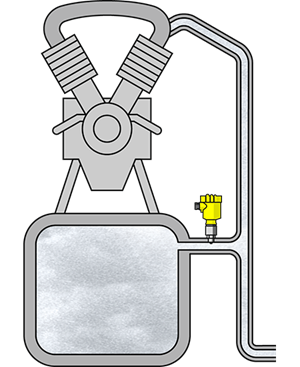 Pressure measurement in air compressor systems