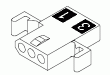 Molex 1.57mm Diameter Standard .062" Pin and Socket Receptacle Housing, 3 Circuits, without Mounting Ears,