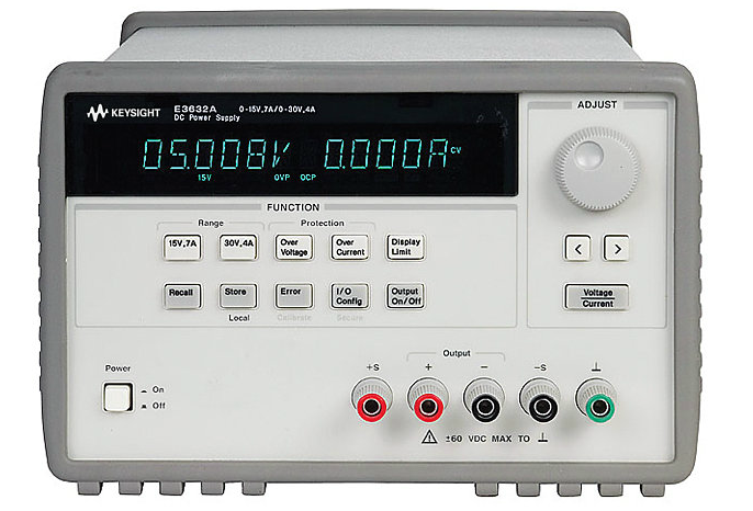 keysight 120w power supply, 15v, 7a or 30v, 4a, e3632a