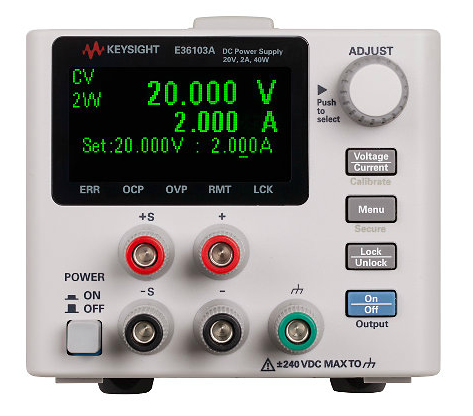 keysight dc power supply, 20v, 2a, 40w, e36103a