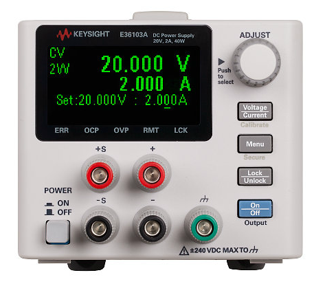 KEYSIGHT DC power supply, 20V, 2A, 40W, E36103A