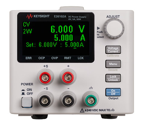 keysight dc power supply, 6v, 5a, 30w, e36102a