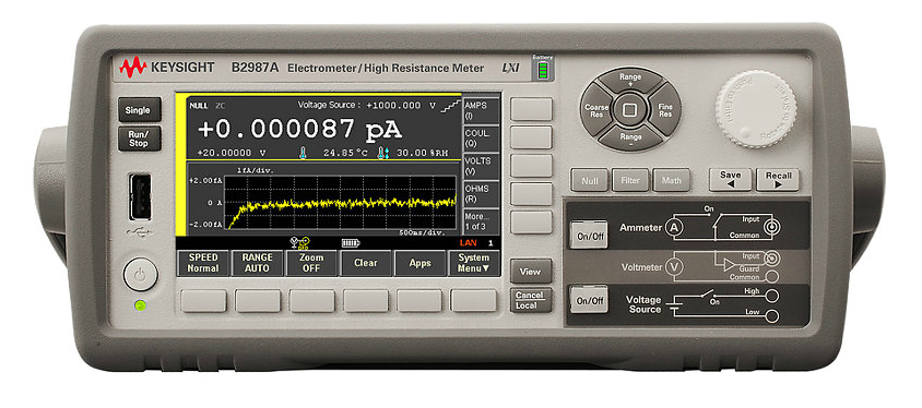 KEYSIGHT Electrometer/High Resistance Meter, 0.01fA, Battery, B2987A