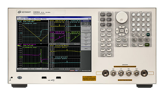 keysight impedance analyzer, 20hz to 10/20/30/50/120mhz, e4990a