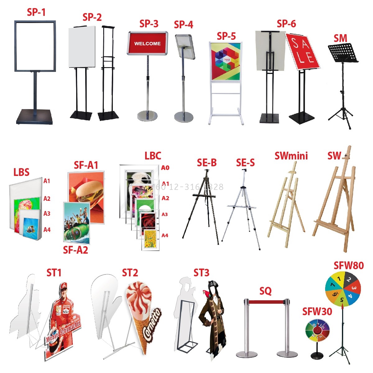 Easel Stand Menu Stand & Human Standee