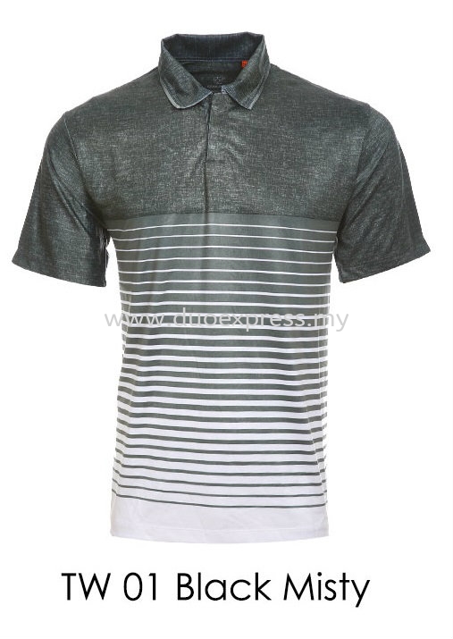 TW 01 Black Misty Golf T Shirt