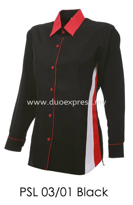 PSL 03 01 Black Ladies Corporate Shirt