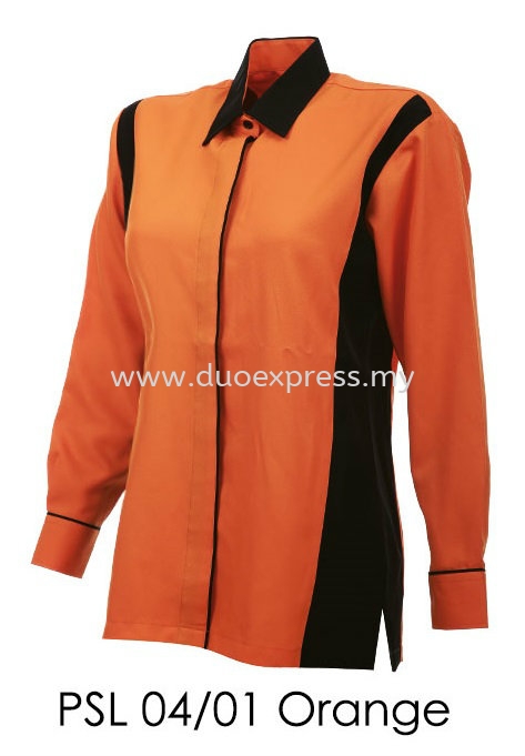 PSL 04 01 Orange Ladies Corporate Shirt